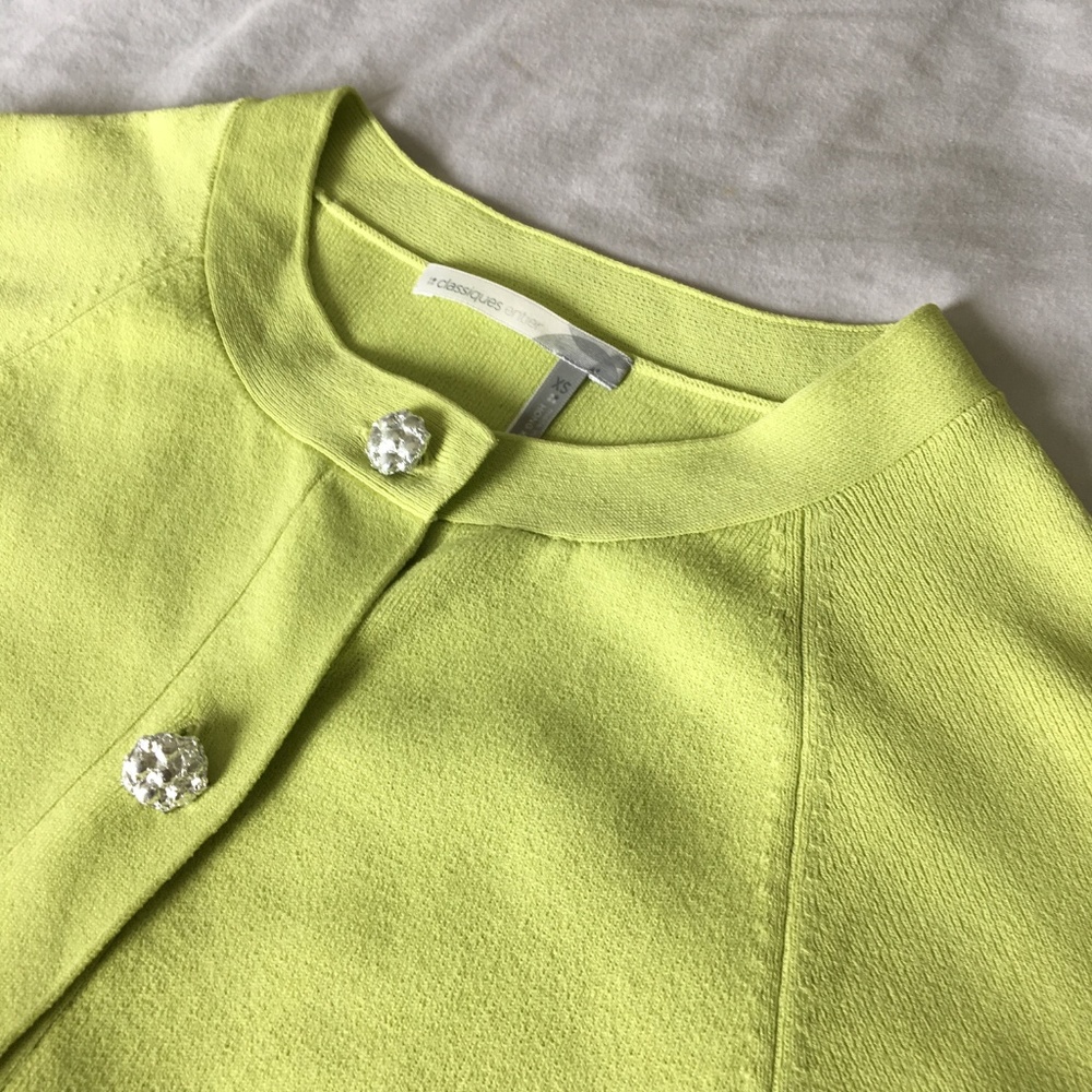 Lime Green Cardigan, Size XS